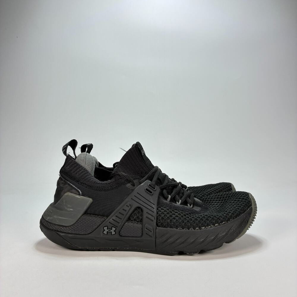 Under Armour Project Rock 4 Triple Black Cross Training Shoes Women's Size 7.5